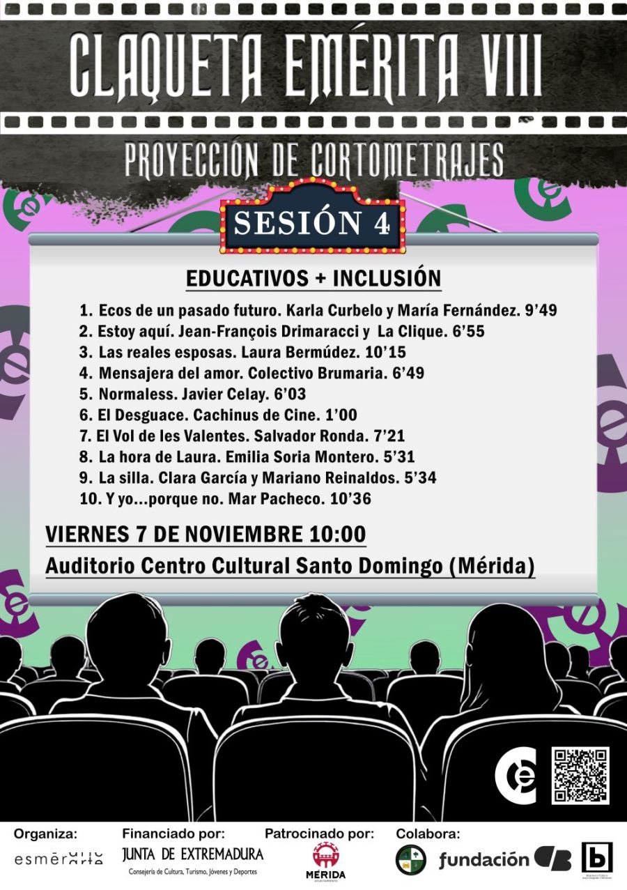 Claqueta Emérita VIII: Proyección de cortos nominados sesión 4