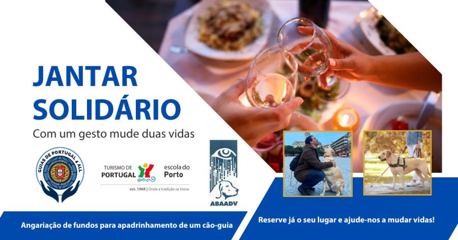 Jantar Solidário, com um gesto mude duas vidas!