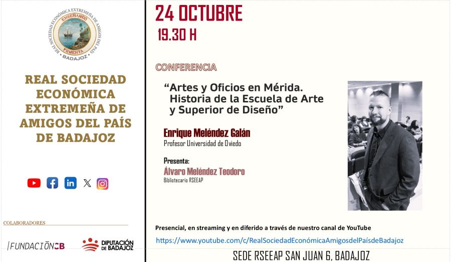  “Artes y Oficios en Mérida. Historia de la Escuela de Arte y Superior de Diseño” por Enrique Meléndez Galán