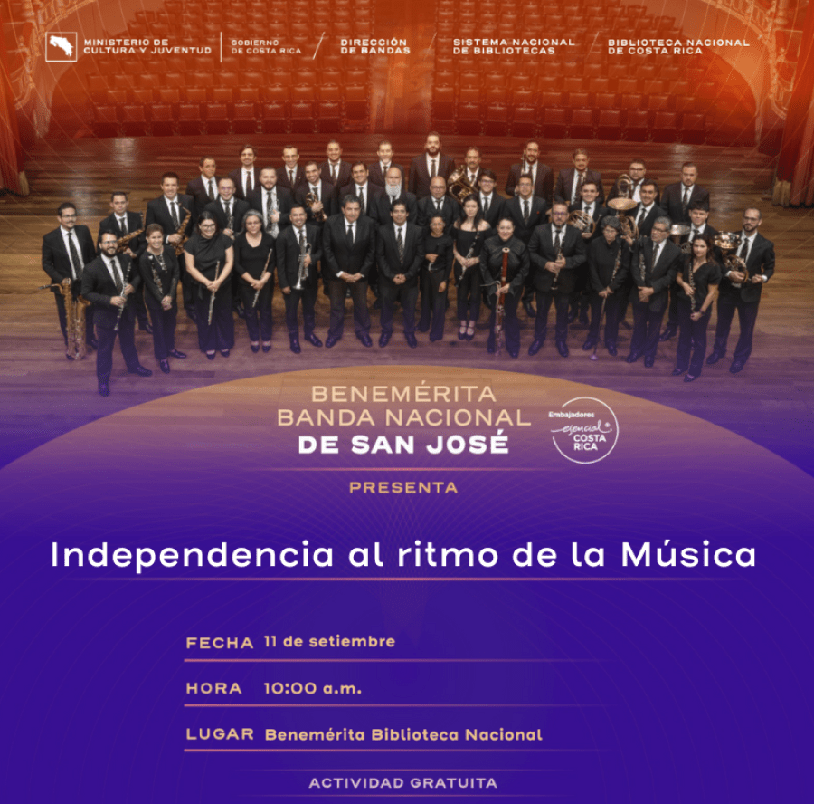 Concierto. Independencia al ritmo de la Música, con la Benemérita Banda Nacional de San José