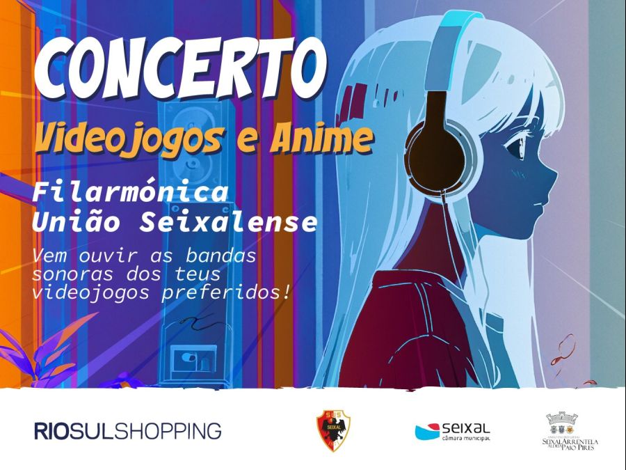 Filarmónica União Seixalense atua a 12 outubro no RioSul Shopping Uma viagem musical pelos videojogos e anime