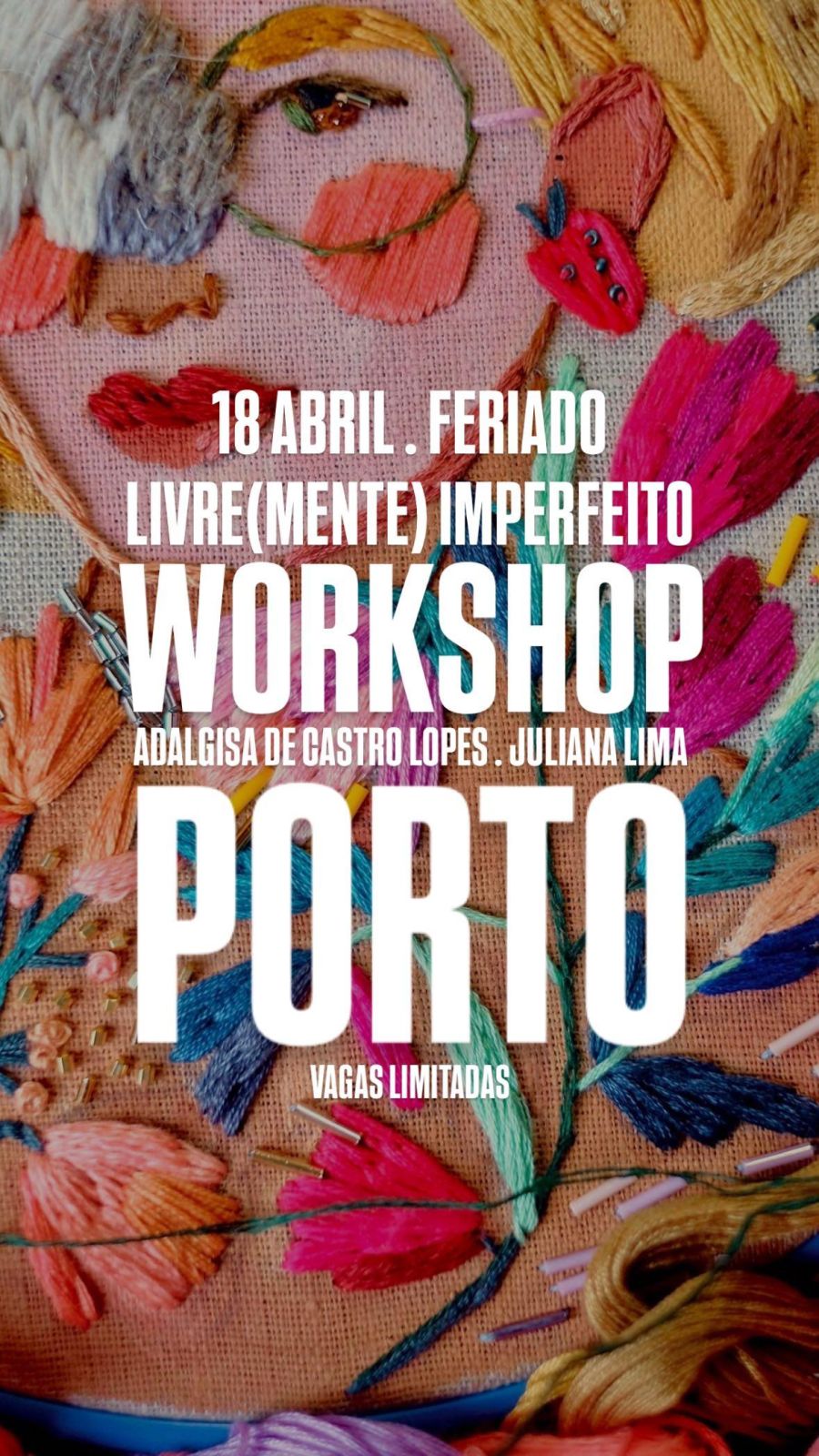 LIVRE(MENTE) IMPERFEITO - oficina criativa com agulhas, canetas e pincéis