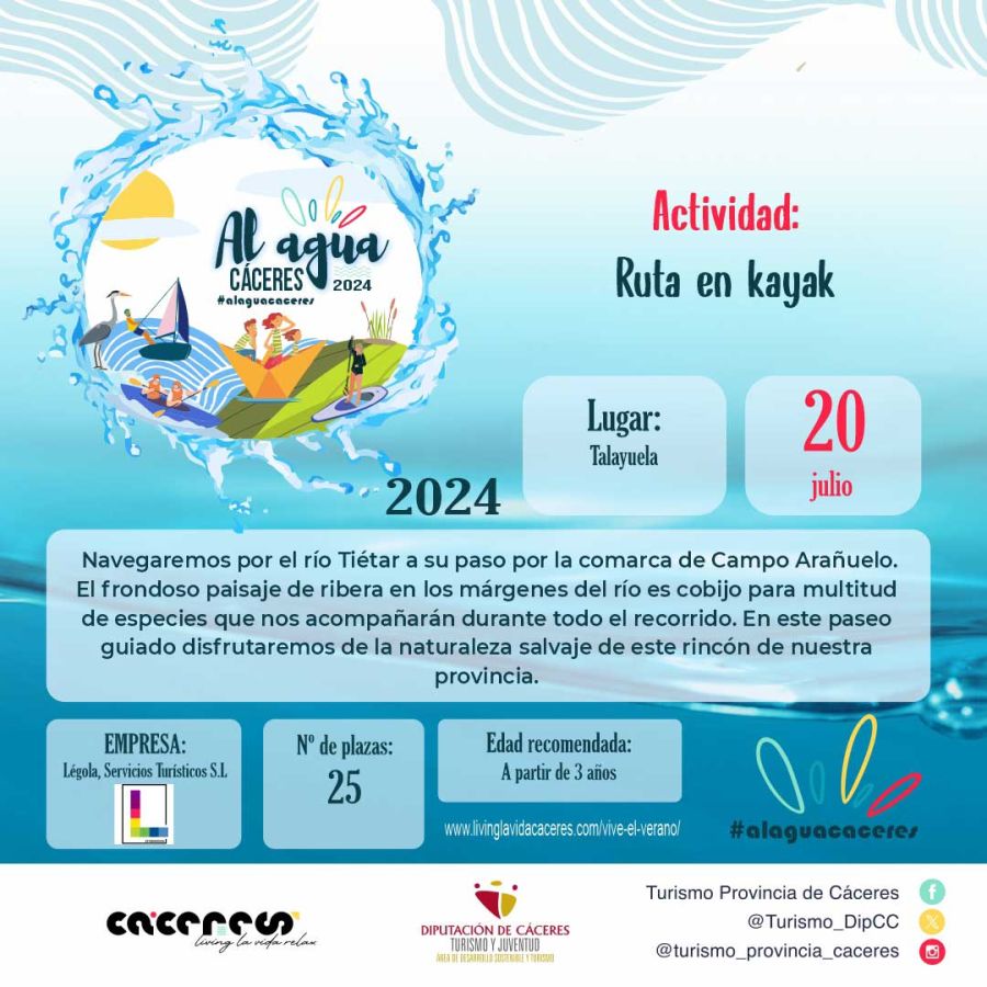 RUTA EN KAYAK | AL AGUA CÁCERES 2024
