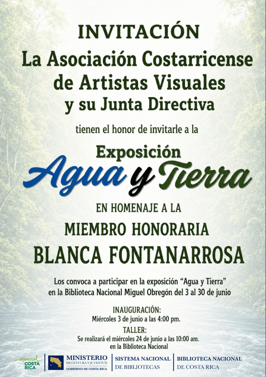 Inauguración. 'Agua y tierra' de artistas de la Asociación Costarricense de Artistas Visuales
