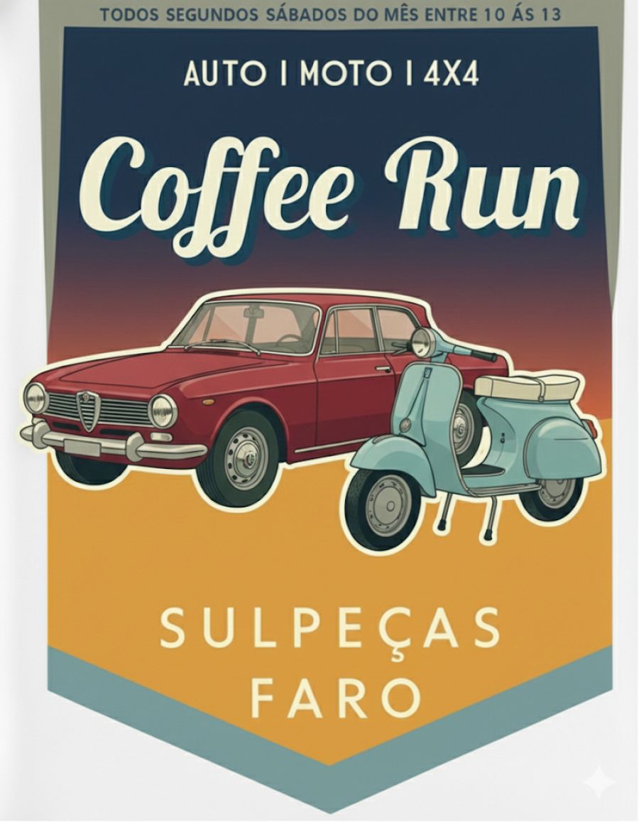 5º Coffee Run - Carros Clássicos,  Raros e Motas