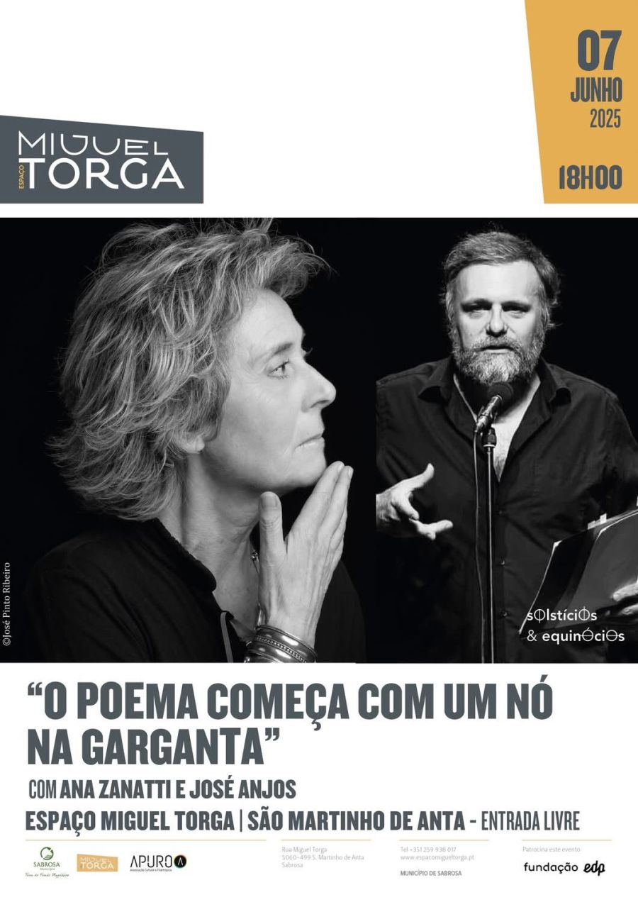 Recital 'O Poema Começa Com um Nó na Garganta', com Ana Zanatti e José Anjos