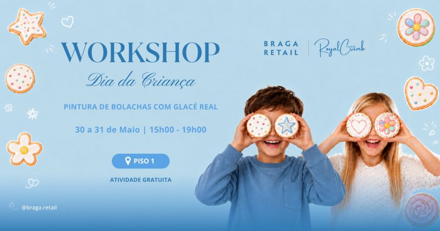 Braga Retail celebra o Dia da Criança com workshop criativo de pintura de bolachas 