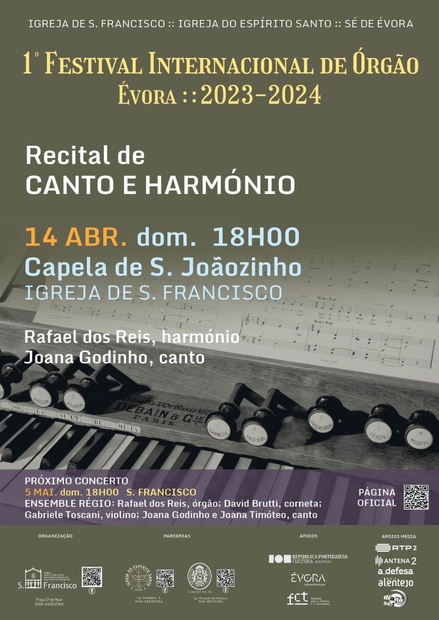 1º Festival Internacional de Órgão de Évora - Recital de Canto e Harmónio