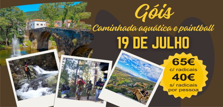 Góis - Caminhada Aquática e Paintball