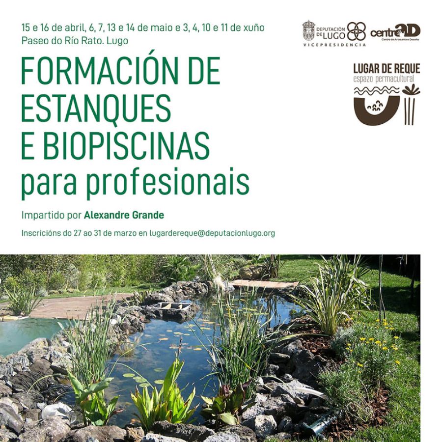 INSCRIPCIÓNS | Curso teórico práctico de estanques e biopiscinas orientado a profesionais