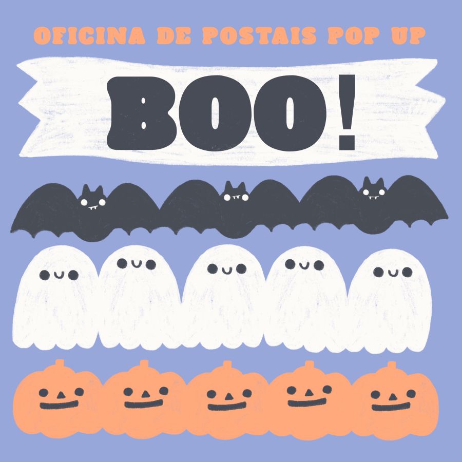 Boo! Oficina de Postais Pop Up 