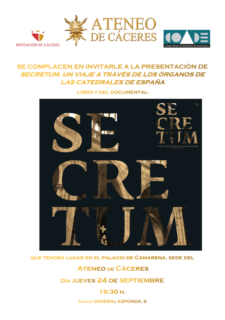Presentación de Secretum. Un viaje a través de los órganos de las catedrales de España