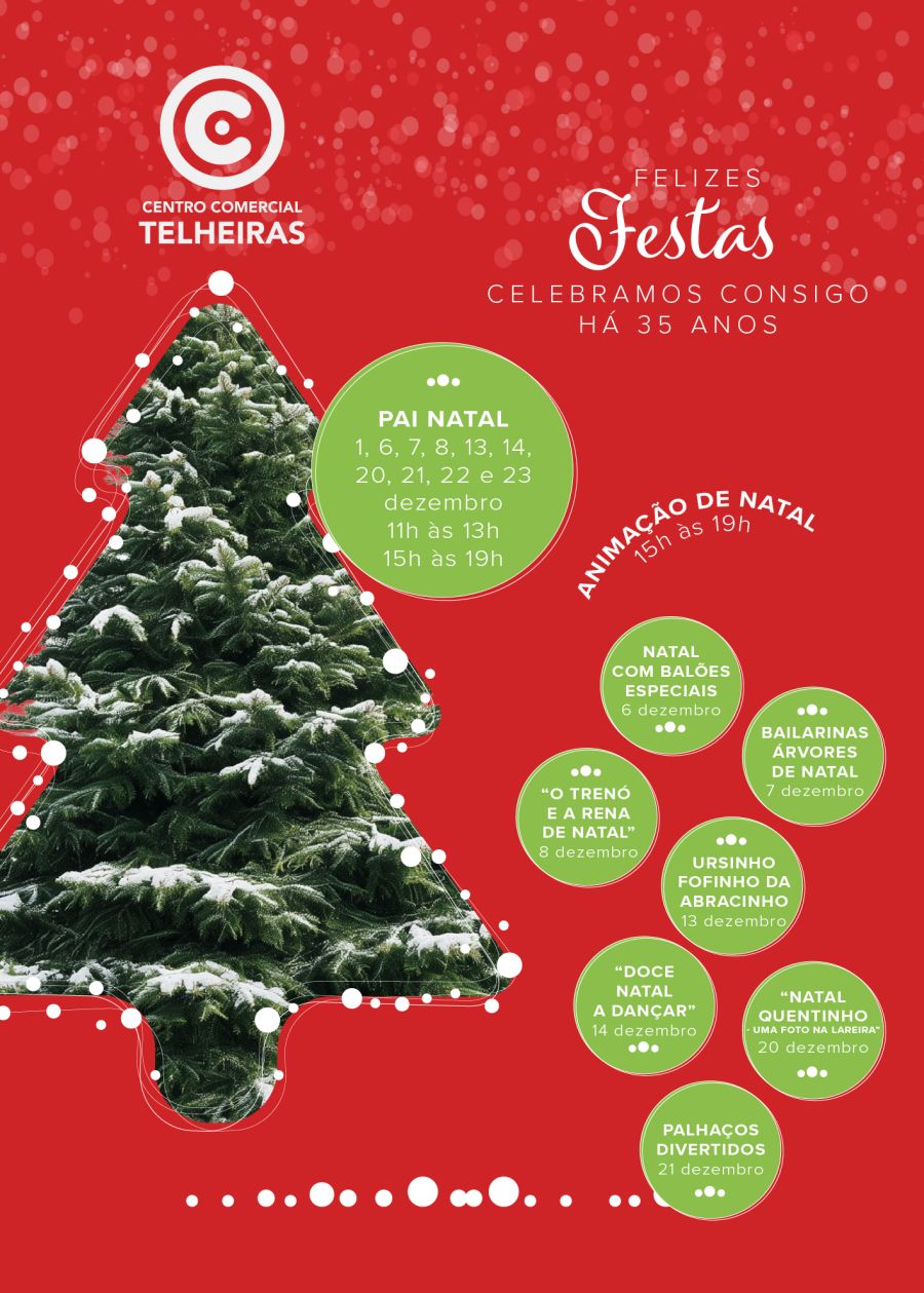 ESPÍRITO DE NATAL INVADE CCC TELHEIRAS  NOS FINS DE SEMANA DE DEZEMBRO