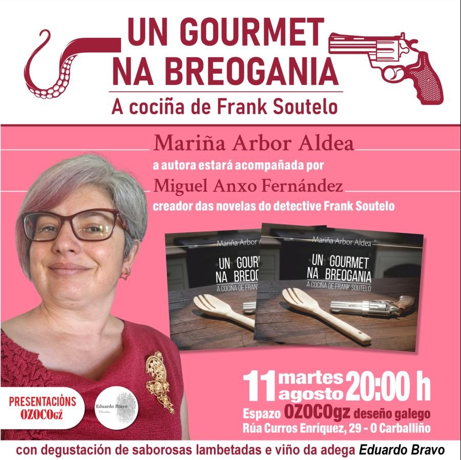 Presentación de «Un gourmet na Breogania. A cociña de Frank Soutelo», de Mariña Arbor Aldea