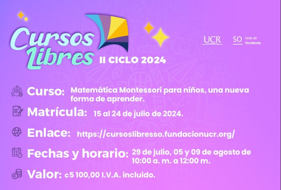 Curso: Matemática Montessori para niños, una nueva forma de aprender.