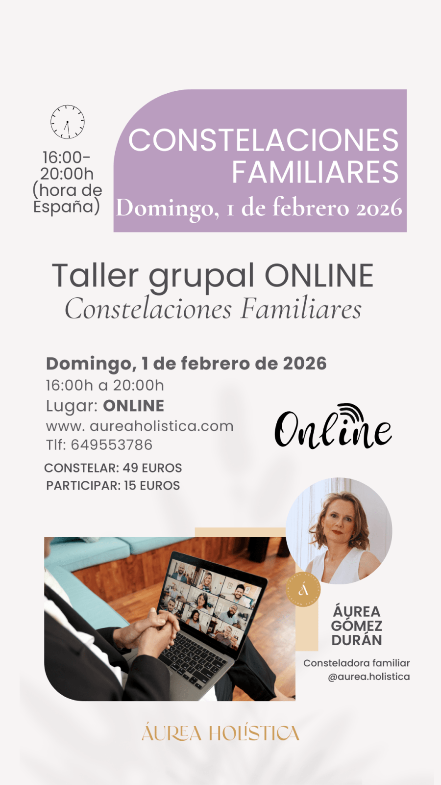 TALLER GRUPAL DE CONSTELACIONES FAMILIARES online | 1 de febrero de 2026