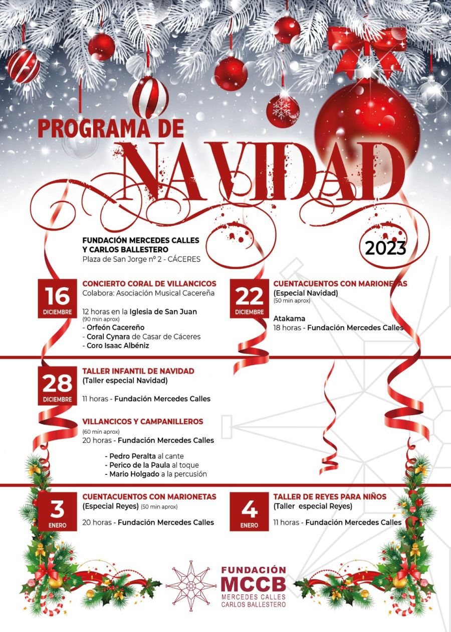 Actividades de Navidad de la Fundación Mercedes Calles y Carlos Ballesteros 