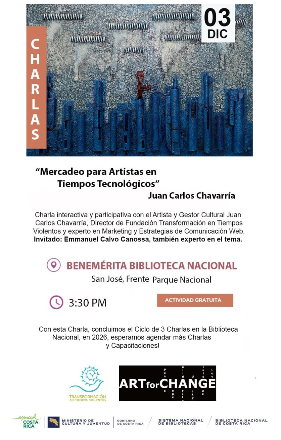 Conferencia 'Mercadeo para artistas en tiempos tecnológicos'