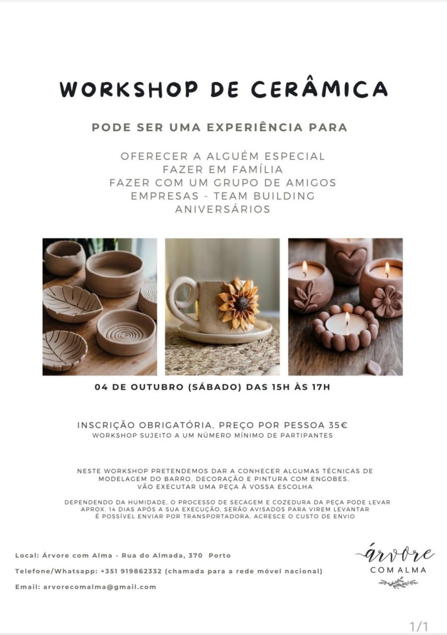 workshop de cerâmica