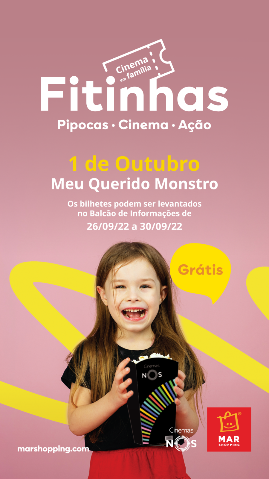 “Meu Querido Monstro” - Cinema Grátis para os mais pequenos no MAR Shopping Algarve 