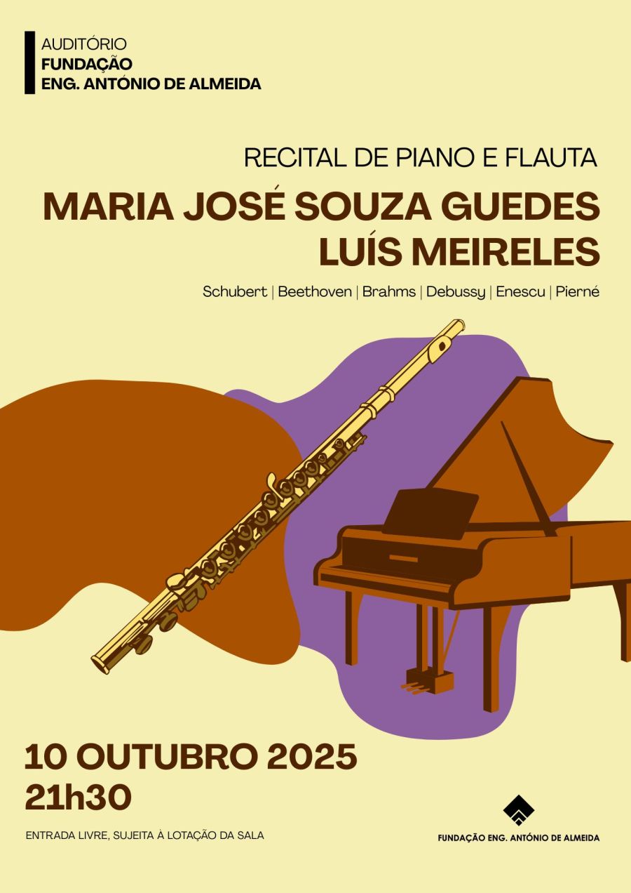 RECITAL DE PIANO E FLAUTA: MARIA JOSÉ SOUZA GUEDES E LUÍS MEIRELES