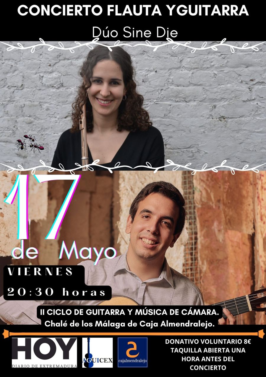 Concierto flauta y guitarra Dúo Sine Die. Mariona Baulies y Juan José Rodríguez. 