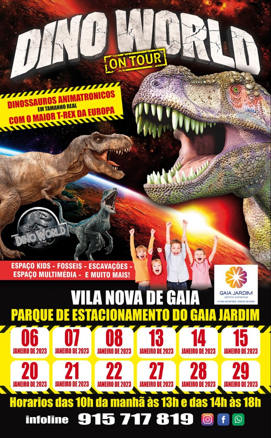 CENTRO COMERCIAL GAIA JARDIM NA ROTA DA DINO WORLD ON TOUR