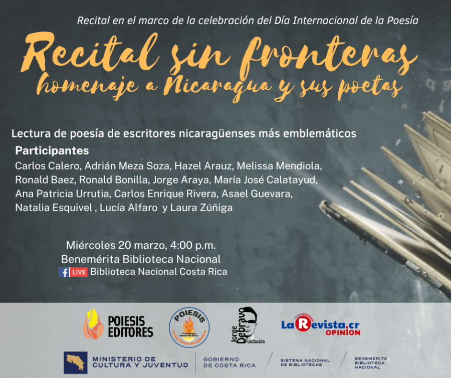Recital sin fronteras: homenaje a Nicaragua y sus poetas, con Grupo Literario Poiesis