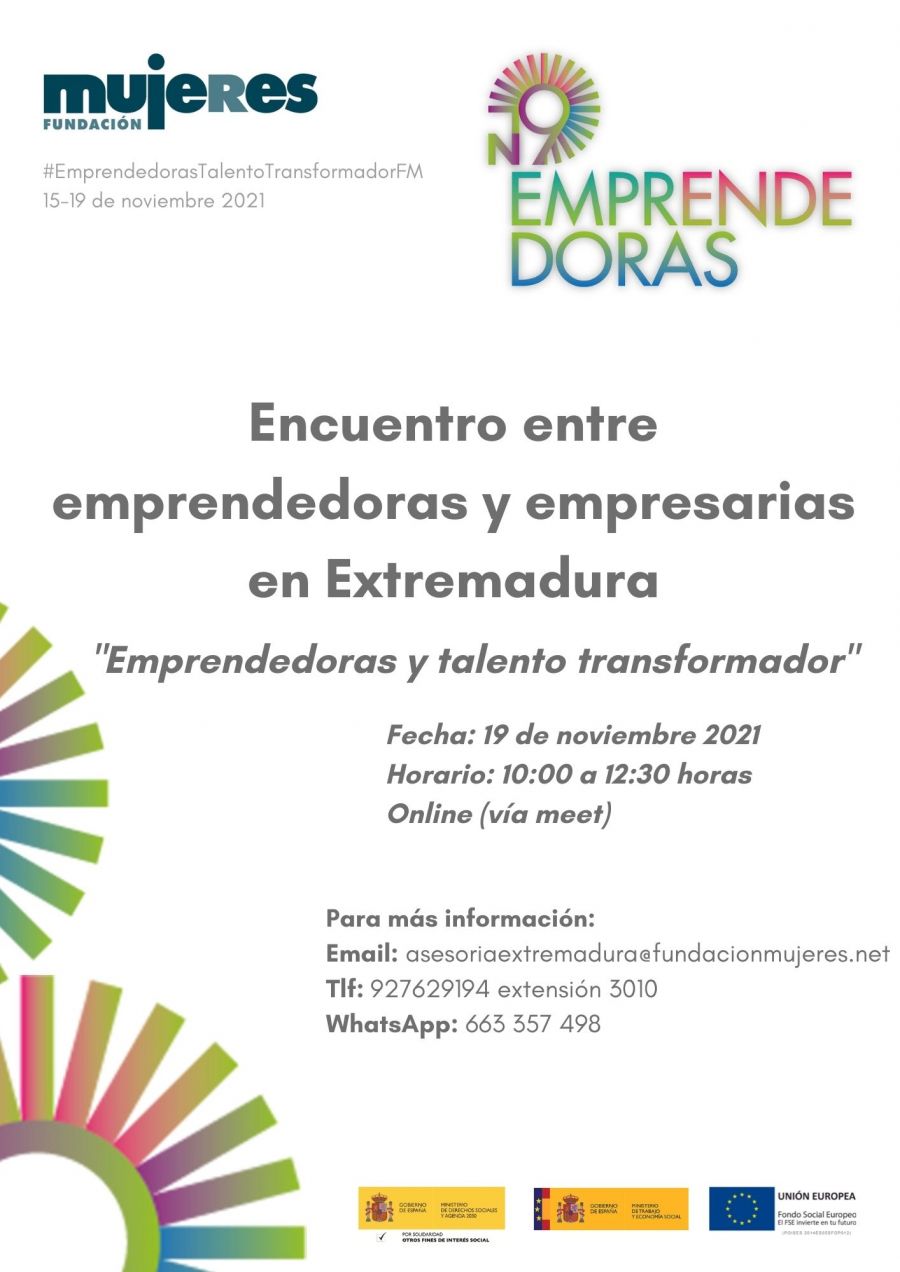 XXIV Encuentro entre Emprendedoras y Empresarias en Extremadura: 'Emprendedoras y talento transformador'
