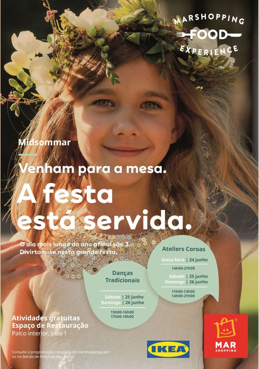 MAR Shopping Matosinhos recebe festival sueco das flores, da beleza e da felicidade: o Midsommar
