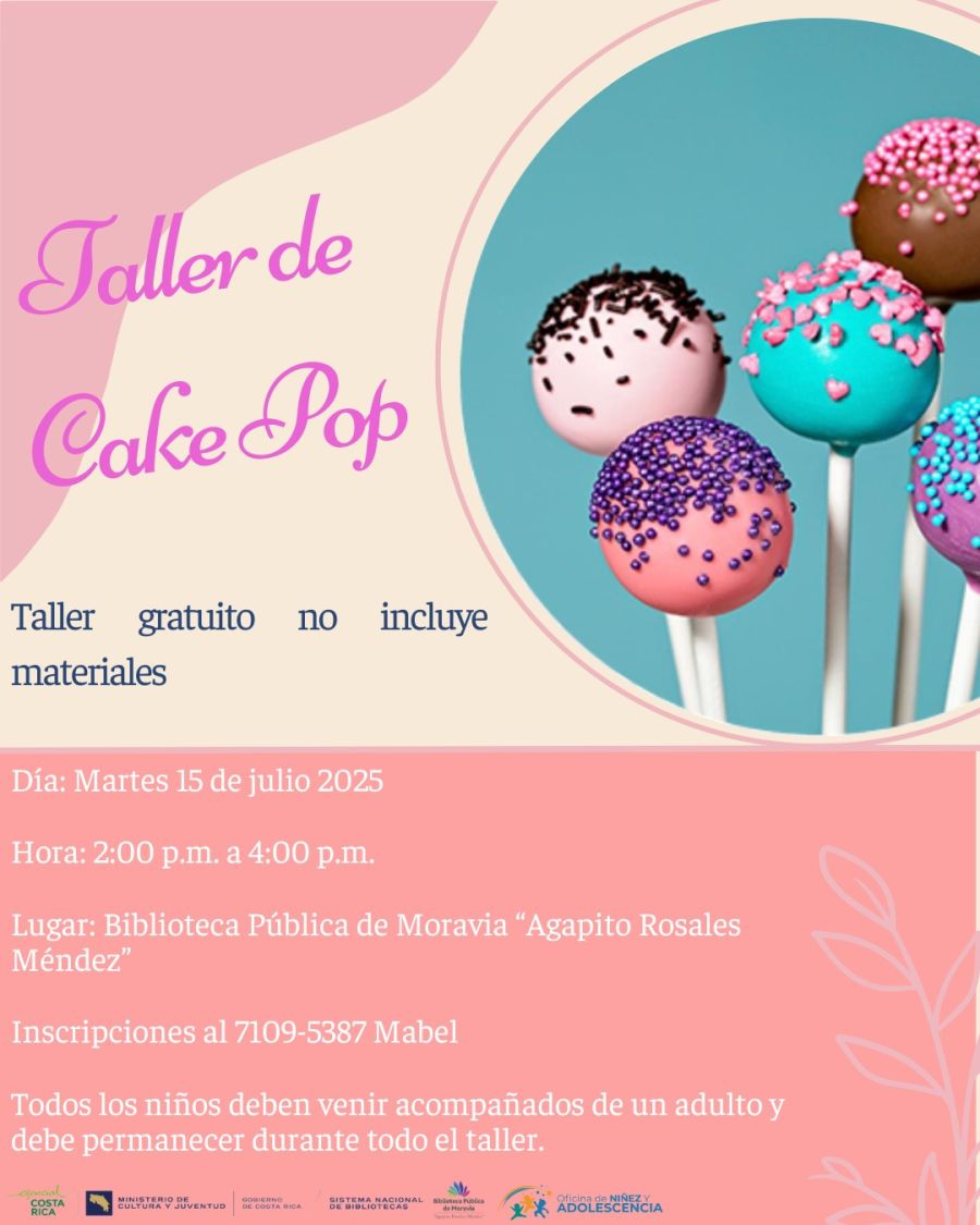 Taller de vacaciones. Cake pop