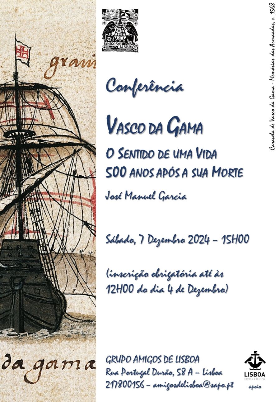 'Vasco da Gama: o sentido de uma vida 500 anos após a sua morte' por José Manuel Garcia