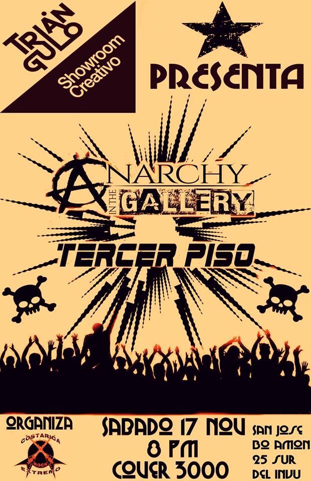 Concierto. Anarchy in the Gallery & Tercer Piso. Bandas, rock