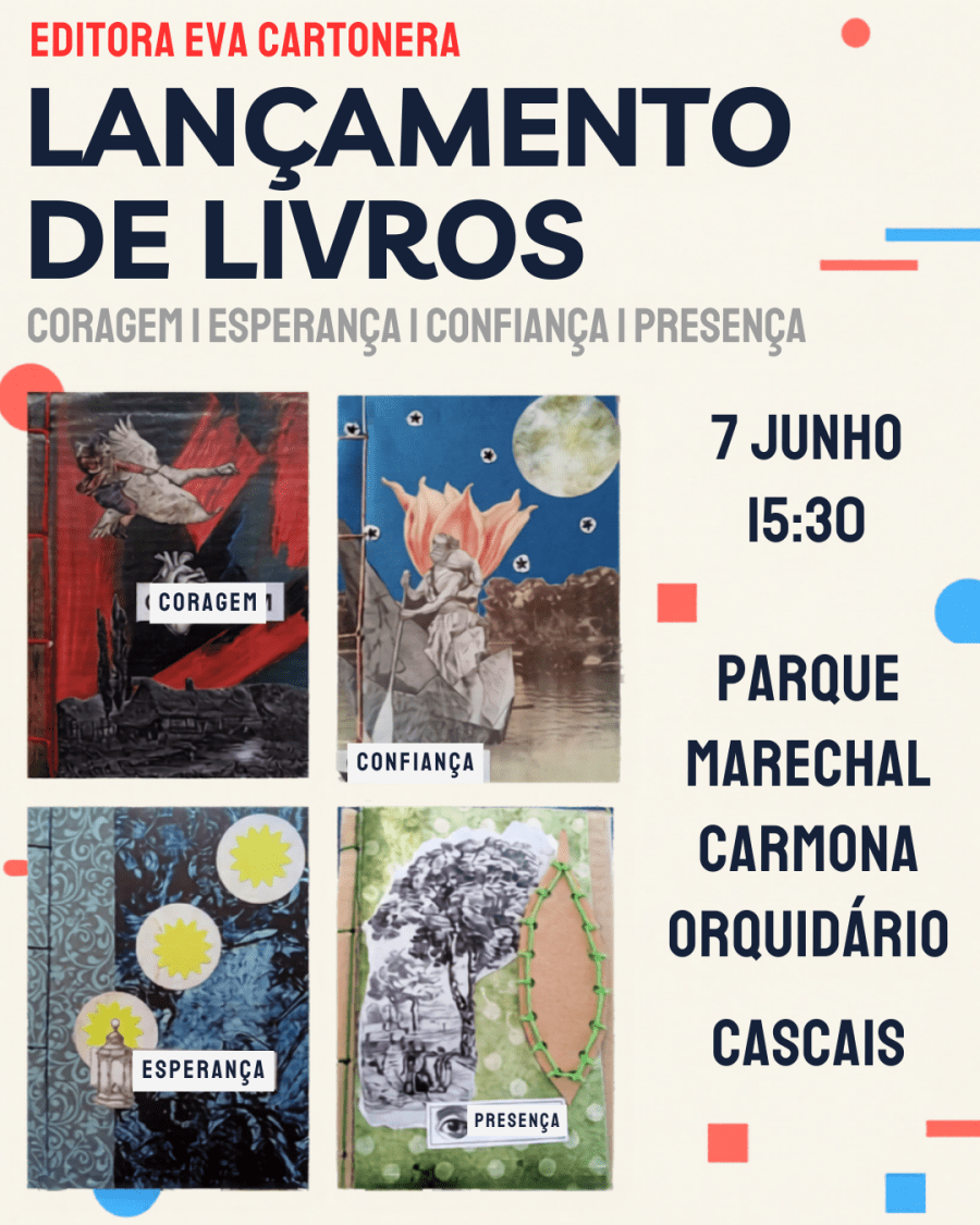Lançamento de livros artesanais: Coragem | Esperança | Confiança | Presença
