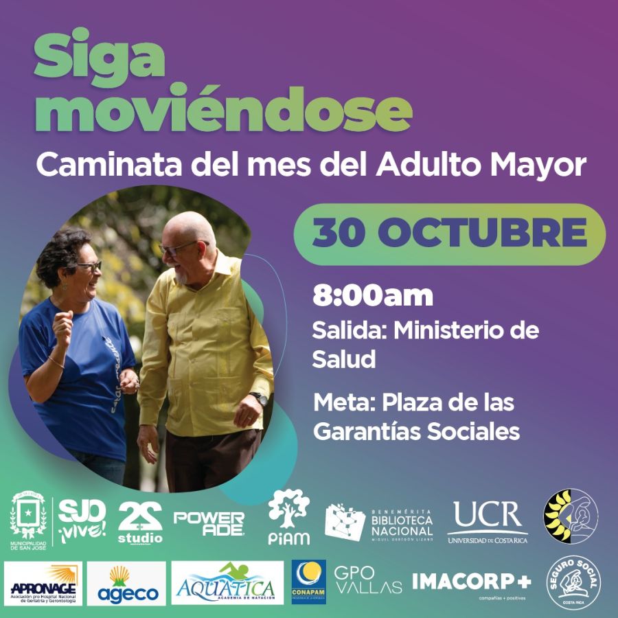 Caminata del mes del adulto mayor. Siga moviéndose