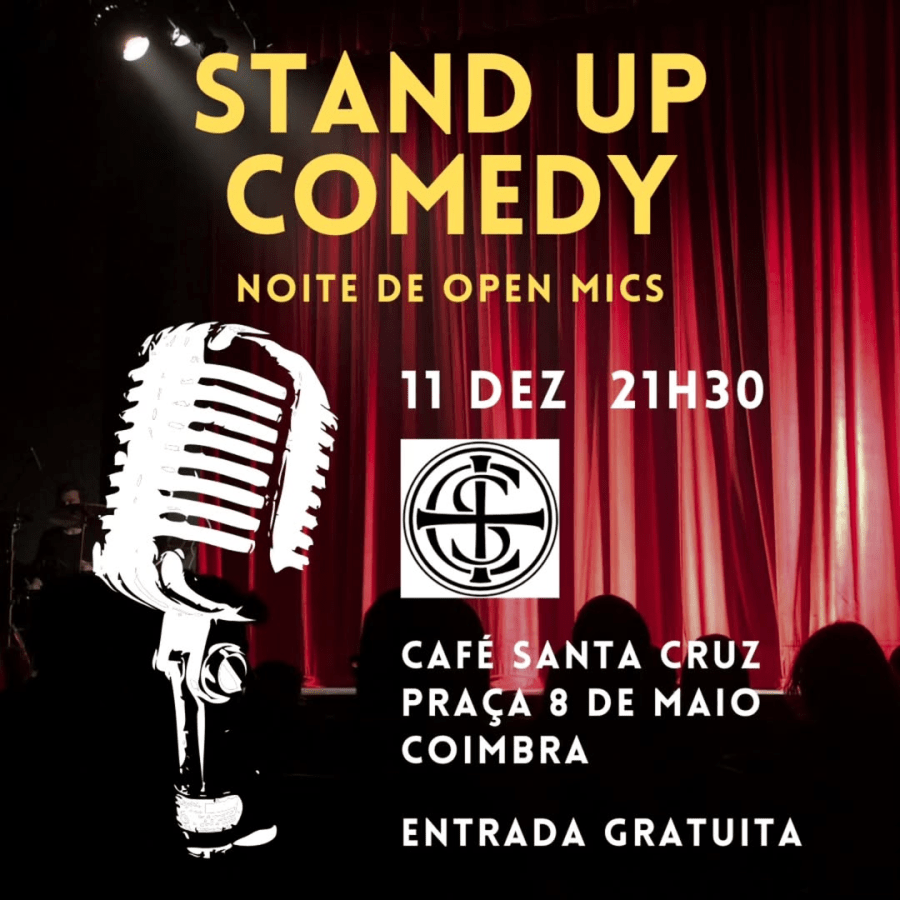 STANDUP COMEDY no Café Santa Cruz (noite de Open Mics)