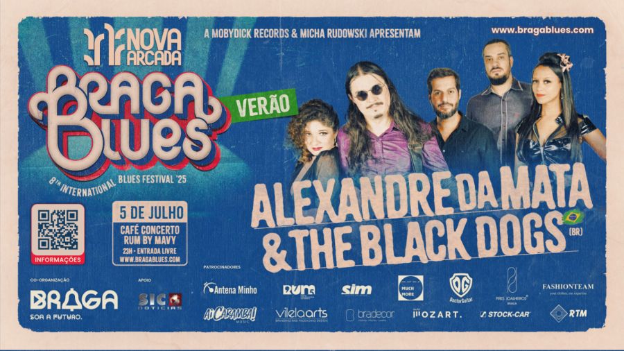 Alexandre da Mata & The Black Dogs (BR) Festival Nova Arcada Braga Blues 2025 - Verão
