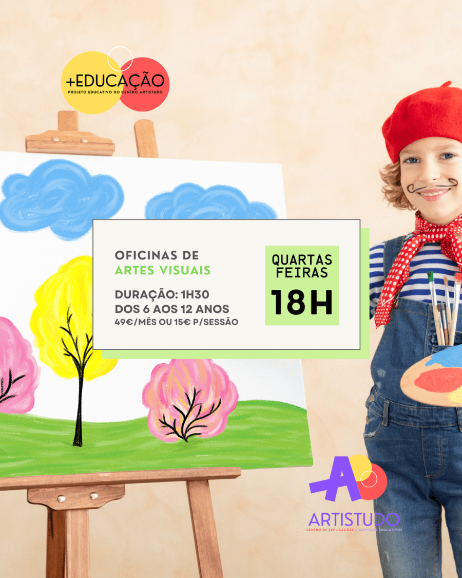 Oficina de Artes para Crianças dos 6 aos 12 anos (todas as quartas)