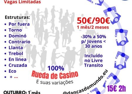Academia Danças do Mundo | Curso Intensivo de "Rueda de Casino" - Nivel Abierto Oct/Nov