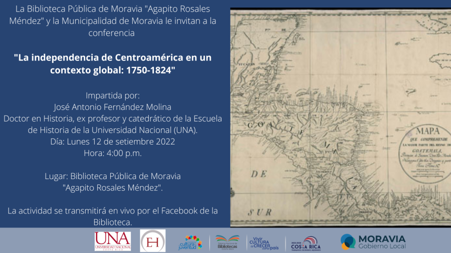 Conferencia. La independencia de Centroamérica en un contexto global: 1750-1824