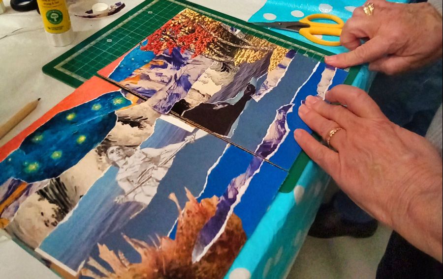 Oficina de produção de livros artesanais no Orquidário do Parque