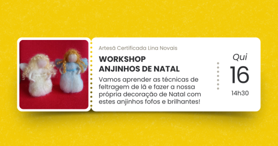 Workshop Anjinhos de Natal em Feltragem de Lã