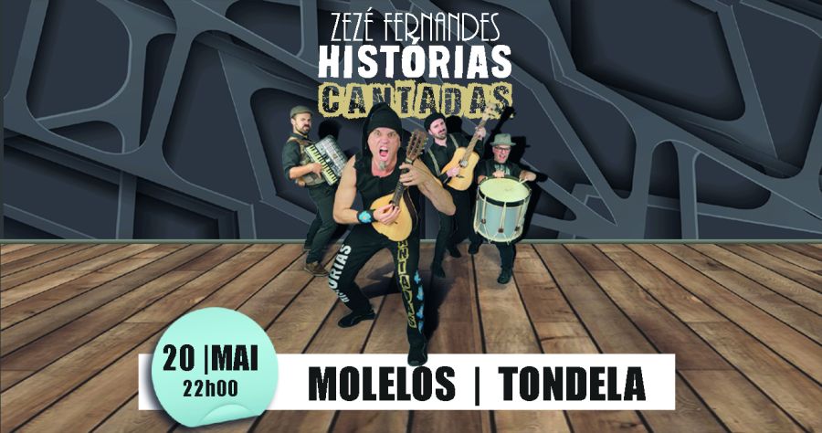 Zezé Fernandes em Molelos, com a tour 'Histórias cantadas'