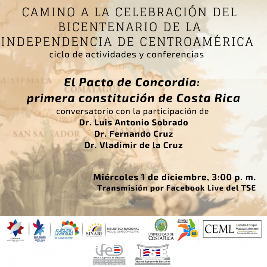 Conversatorio. El Pacto de Concordia: primera constitución de Costa Rica