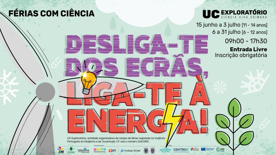 Desliga-te dos ecrãs, liga-te à energia - Férias de verão