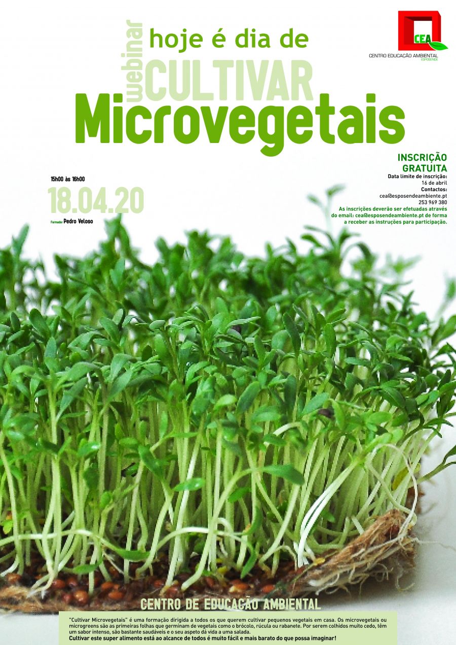 Webinar 'Hoje é dia de: Cultivar Microvegetais' | #ficaemcasa