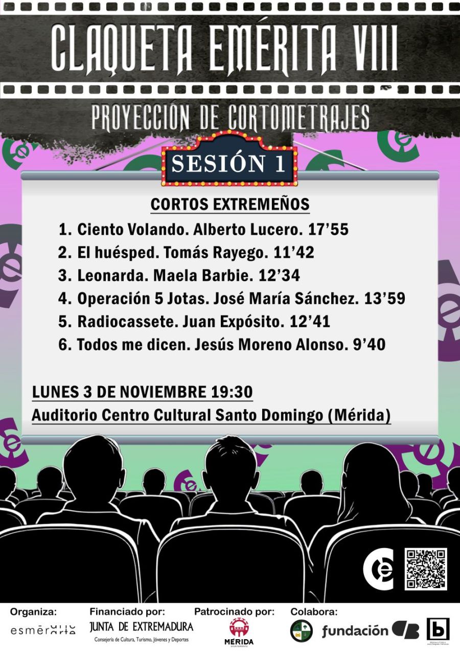 Claqueta Emérita VIII: Proyección de cortos nominados sesión 1