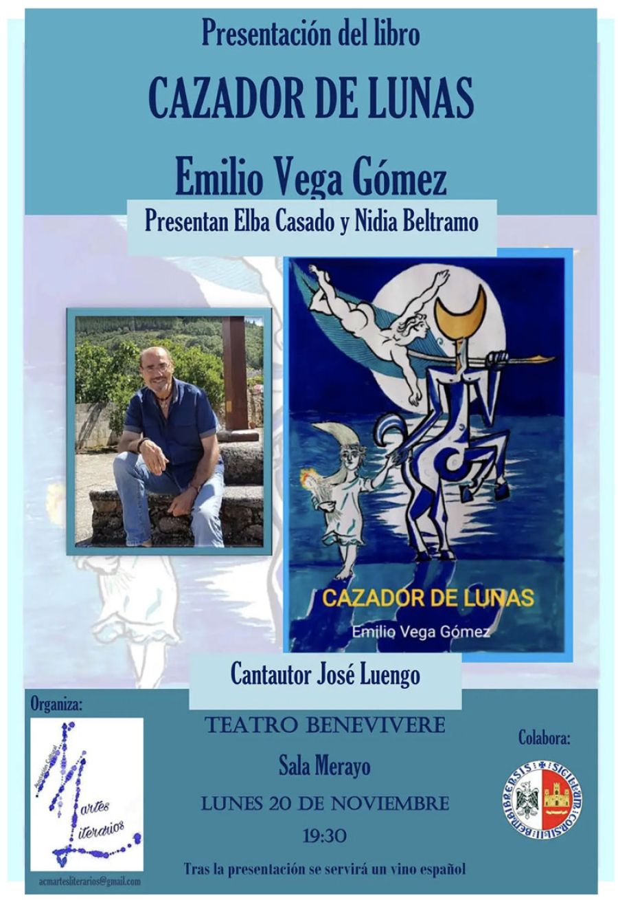 Presentación del libro 'Cazador de lunas' de Emilio Vega