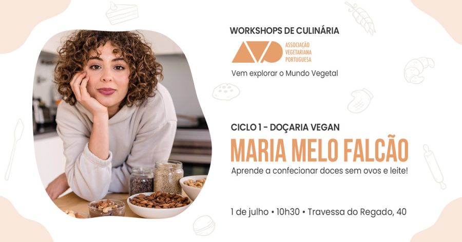 Workshop Pastelaria Vegan c/ Maria Melo Falcão