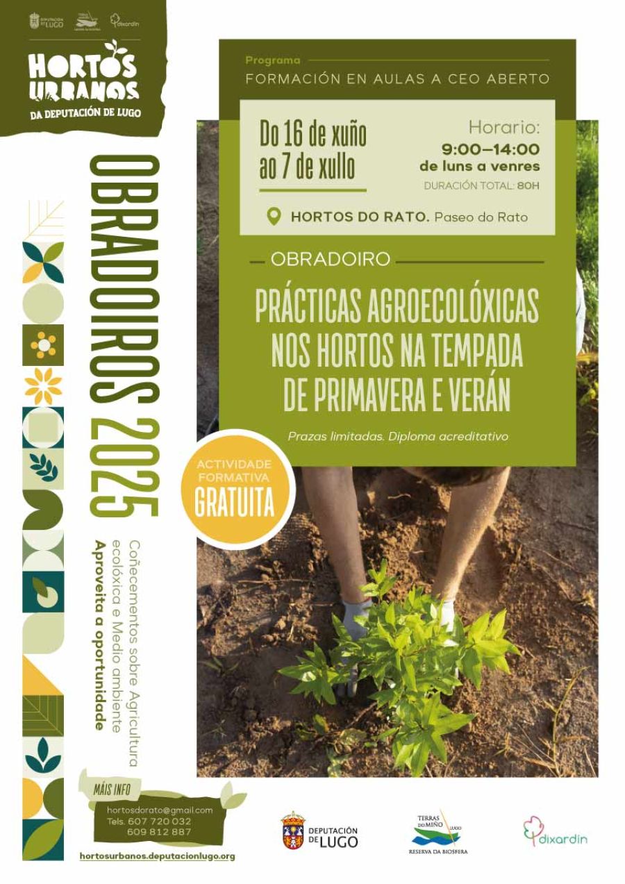 Obradoiro PRÁCTICAS AGROECOLÓXICAS NOS HORTOS NA TEMPADA DE PRIMAVERA E VERÁN